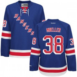 Women's Premier New York Rangers Chris Mueller Royal Blue Home Official Reebok Jersey