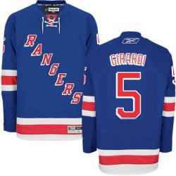 Adult Authentic New York Rangers Dan Girardi Royal Blue Home Official Reebok Jersey