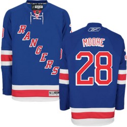 Adult Authentic New York Rangers Dominic Moore Royal Blue Home Official Reebok Jersey