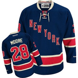 Adult Authentic New York Rangers Dominic Moore Navy Blue Third Official Reebok Jersey