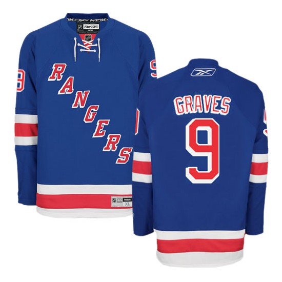 Adult Authentic New York Rangers Adam Graves Royal Blue Home Official Reebok Jersey