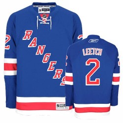 Adult Authentic New York Rangers Brian Leetch Royal Blue Home Official Reebok Jersey