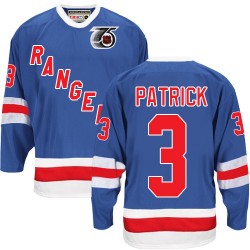 Adult Premier New York Rangers James Patrick Royal Blue Throwback 75TH Official CCM Jersey