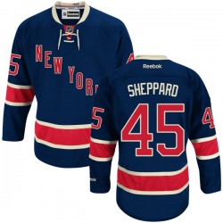 Adult Authentic New York Rangers James Sheppard Navy Blue Alternate Official Reebok Jersey