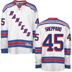 Adult Authentic New York Rangers James Sheppard White Away Official Reebok Jersey