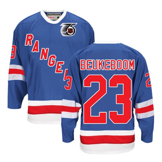 Adult Authentic New York Rangers Jeff Beukeboom Navy Blue Third