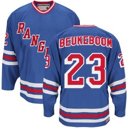 New York Rangers Jeff Beukeboom Official Royal Blue CCM Authentic Adult Heroes of Hockey Alumni Throwback Jersey