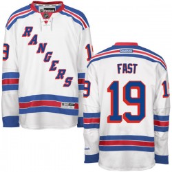 Adult Authentic New York Rangers Jesper Fast White Away Official Reebok Jersey
