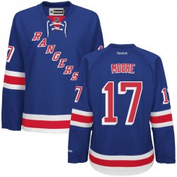 Women's Authentic New York Rangers John Moore Royal Blue Home Official Reebok Jersey