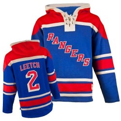 New York Rangers Brian Leetch Official Royal Blue Old Time Hockey Authentic Adult Sawyer Hooded Sweatshirt Jersey