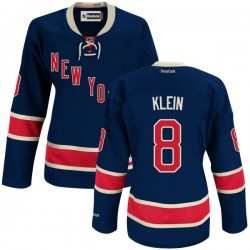 Women's Authentic New York Rangers Kevin Klein Navy Blue Alternate Official Reebok Jersey