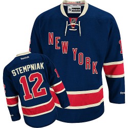 Adult Authentic New York Rangers Lee Stempniak Navy Blue Third Official Reebok Jersey