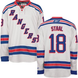 Adult Authentic New York Rangers Marc Staal White Away Official Reebok Jersey