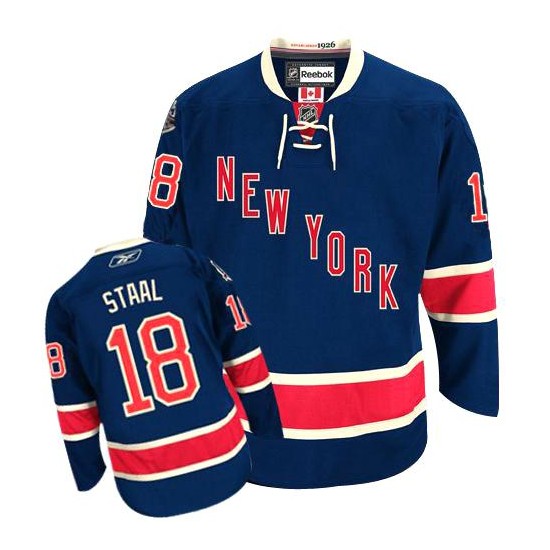Adult Authentic New York Rangers Marc Staal Navy Blue Third Official Reebok Jersey