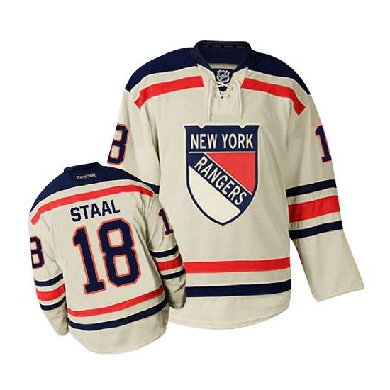 Adult Authentic New York Rangers Marc Staal Cream Winter Classic Official Reebok Jersey