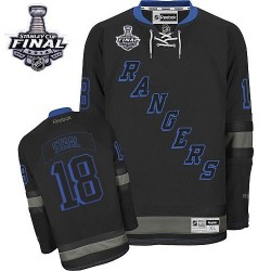 Adult Authentic New York Rangers Marc Staal Black Ice 2014 Stanley Cup Official Reebok Jersey