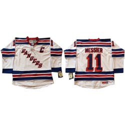 Adult Authentic New York Rangers Mark Messier White Throwback Official CCM Jersey