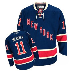 Women's Authentic New York Rangers Mark Messier Navy Blue Third Official Reebok Jersey