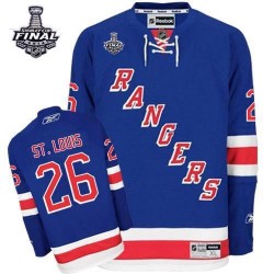 Adult Authentic New York Rangers Martin St. Louis Royal Blue Home 2014 Stanley Cup Official Reebok Jersey