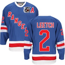 Adult Premier New York Rangers Brian Leetch Royal Blue Throwback 75TH Official CCM Jersey