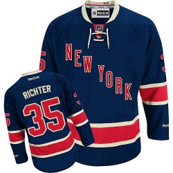 Adult Authentic New York Rangers Mike Richter Navy Blue Third Official Reebok Jersey