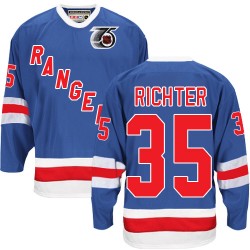 Adult Premier New York Rangers Mike Richter Royal Blue Throwback 75TH Official CCM Jersey