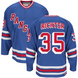 New York Rangers Mike Richter Official Royal Blue CCM Authentic Adult Heroes of Hockey Alumni Throwback Jersey
