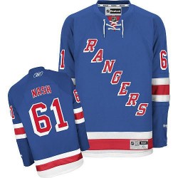 Youth Premier New York Rangers Rick Nash Royal Blue Home Official Reebok Jersey