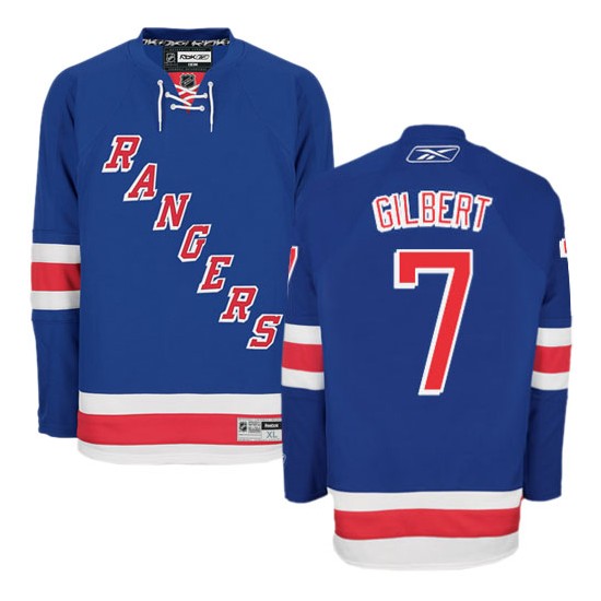 Adult Authentic New York Rangers Rod Gilbert Royal Blue Home Official Reebok Jersey
