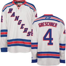 Adult Premier New York Rangers Ron Greschner White Away Official Reebok Jersey
