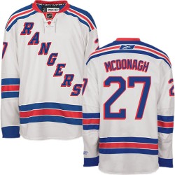 Adult Authentic New York Rangers Ryan McDonagh White Away Official Reebok Jersey