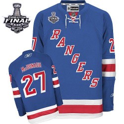 Adult Authentic New York Rangers Ryan McDonagh Royal Blue Home 2014 Stanley Cup Official Reebok Jersey