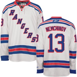 Adult Authentic New York Rangers Sergei Nemchinov White Away Official Reebok Jersey