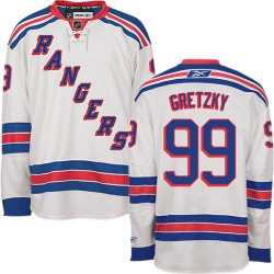 Youth Authentic New York Rangers Wayne Gretzky White Away Official Reebok Jersey