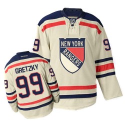 Adult Authentic New York Rangers Wayne Gretzky Cream Winter Classic Official Reebok Jersey