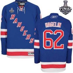 Adult Authentic New York Rangers Carl Hagelin Royal Blue Home 2014 Stanley Cup Official Reebok Jersey