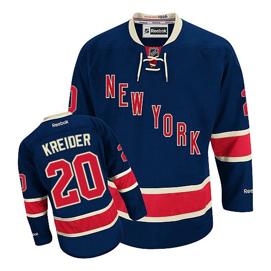 Adidas New York Rangers Chris Kreider Lady Liberty Hockey Jersey Youth XS