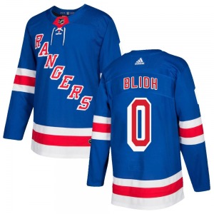 Adult Authentic New York Rangers Anton Blidh Royal Blue Home Official Adidas Jersey