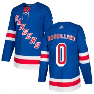 Adult Authentic New York Rangers Nikolas Brouillard Royal Blue Home Official Adidas Jersey