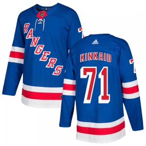 Adult Authentic New York Rangers Keith Kinkaid Royal Blue Home Official Adidas Jersey