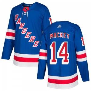Adult Authentic New York Rangers Connor Mackey Royal Blue Home Official Adidas Jersey