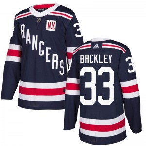 Adult Authentic New York Rangers Connor Brickley Navy Blue 2018 Winter Classic Home Official Adidas Jersey