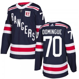 Adult Authentic New York Rangers Louis Domingue Navy Blue 2018 Winter Classic Home Official Adidas Jersey