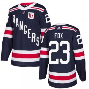 Adult Authentic New York Rangers Adam Fox Navy Blue 2018 Winter Classic Home Official Adidas Jersey