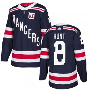 Adult Authentic New York Rangers Dryden Hunt Navy Blue 2018 Winter Classic Home Official Adidas Jersey