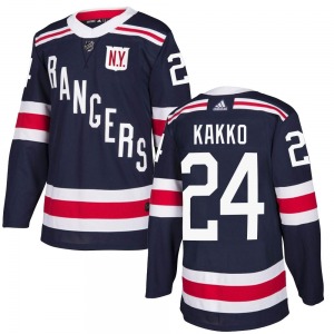 Adult Authentic New York Rangers Kaapo Kakko Navy Blue 2018 Winter Classic Home Official Adidas Jersey