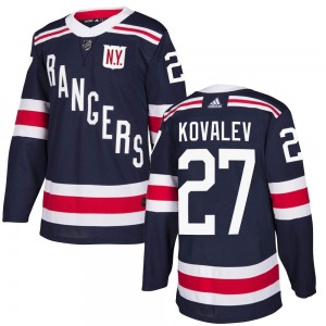 Adult Authentic New York Rangers Alex Kovalev Navy Blue 2018 Winter Classic Home Official Adidas Jersey