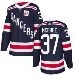 Adult Authentic New York Rangers George Mcphee Navy Blue 2018 Winter Classic Home Official Adidas Jersey