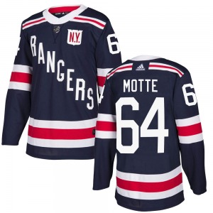 Adult Authentic New York Rangers Tyler Motte Navy Blue 2018 Winter Classic Home Official Adidas Jersey