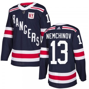 Adult Authentic New York Rangers Sergei Nemchinov Navy Blue 2018 Winter Classic Home Official Adidas Jersey